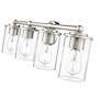 Thayer 30 3/4" Wide Brushed Nickel 4-Light Vanity Bath Light in scene