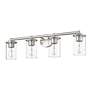 Thayer 30 3/4" Wide Brushed Nickel 4-Light Vanity Bath Light in scene