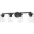 Thayer 30 3/4" Wide Matte Black 4-Light Bath Light
