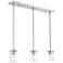 Thayer 34" Wide Brushed Nickel 3-Light Pendant