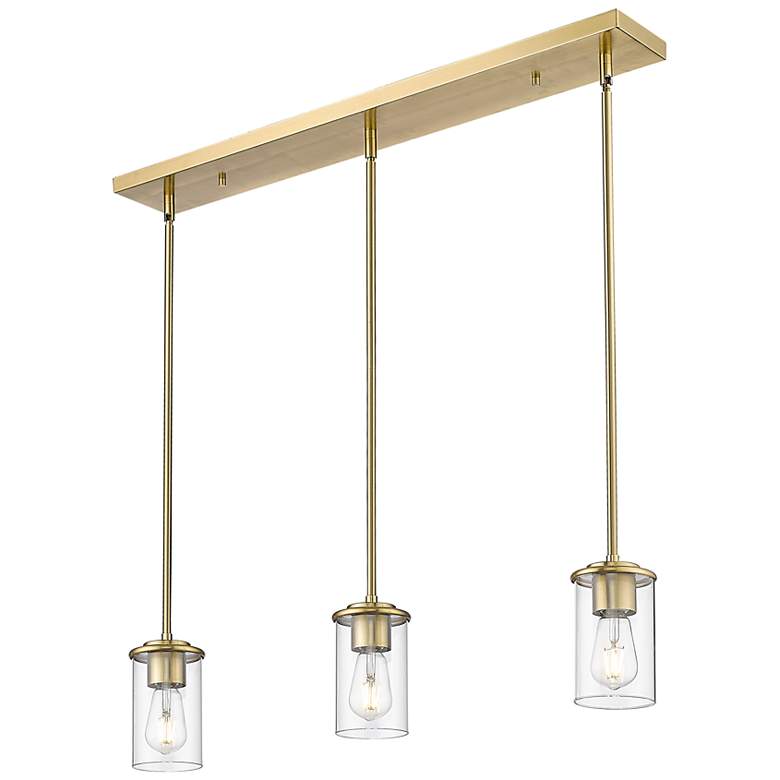 Image 6 Thayer 34" Wide Luxe Gold 3-Light Pendant more views