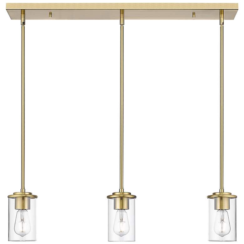 Image 7 Thayer 34" Wide Luxe Gold 3-Light Pendant more views