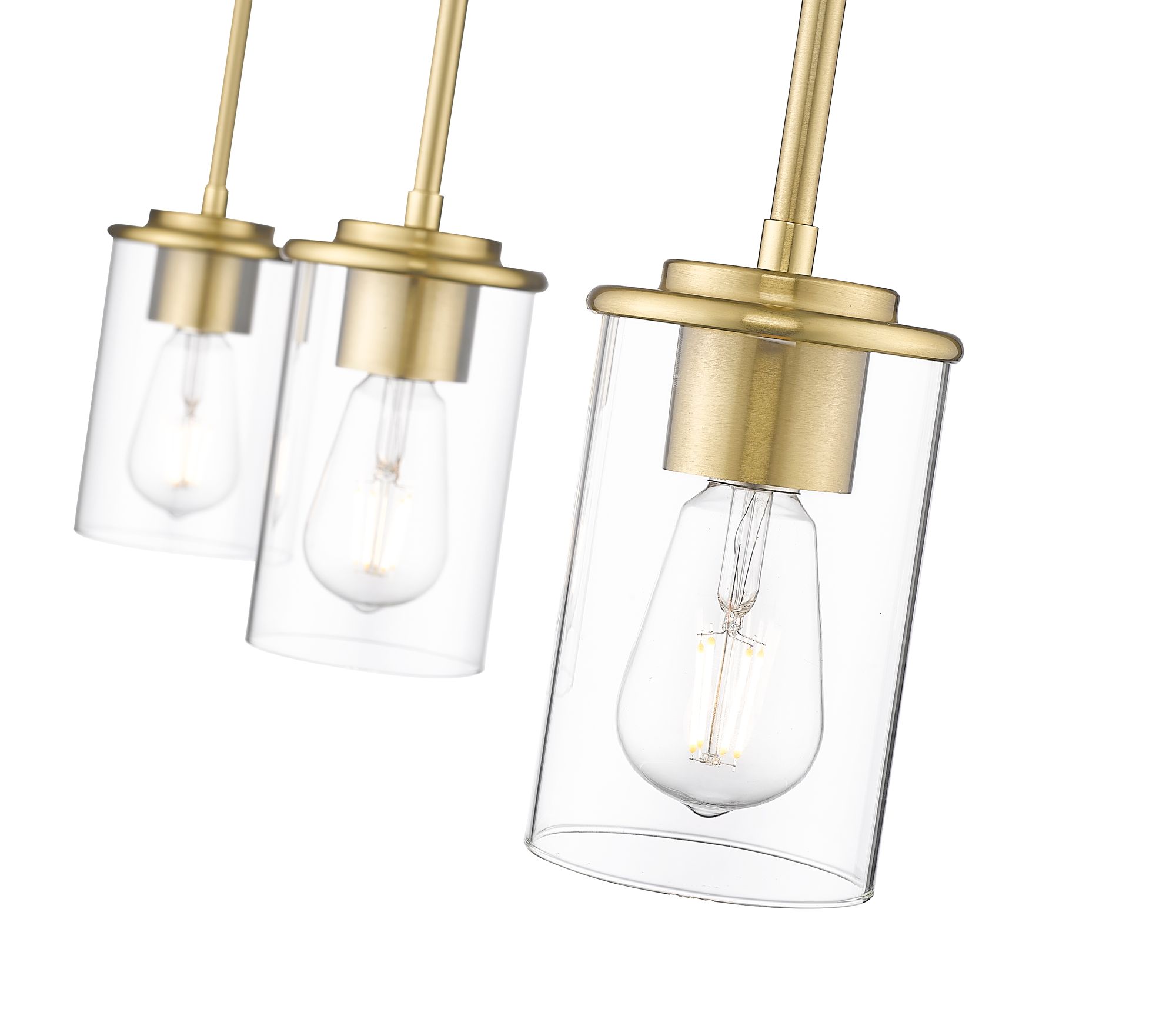Thayer 34" Wide Luxe Gold 3-Light Pendant