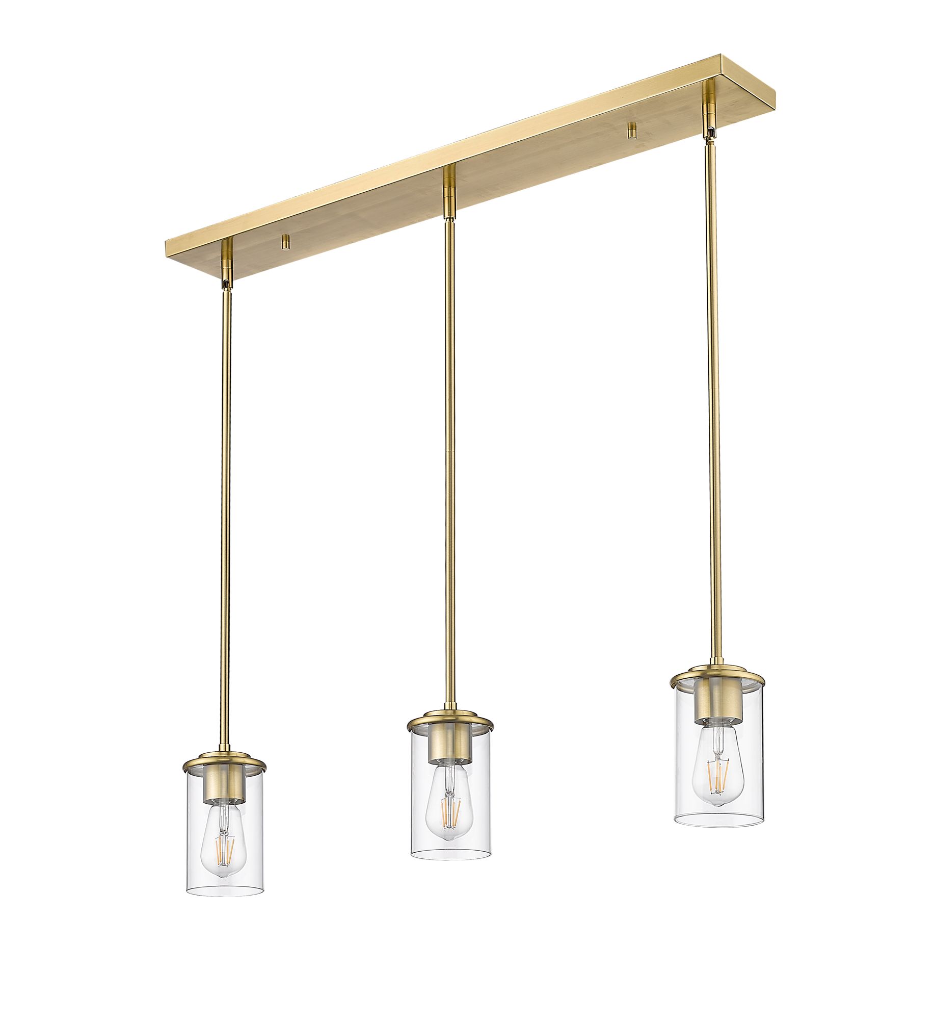 Thayer 34" Wide Luxe Gold 3-Light Pendant