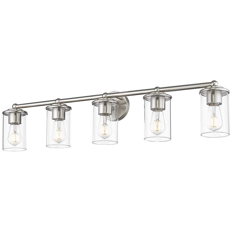 Image 5 Thayer 39" Wide Brushed Nickel 5-Light Bath Light more views