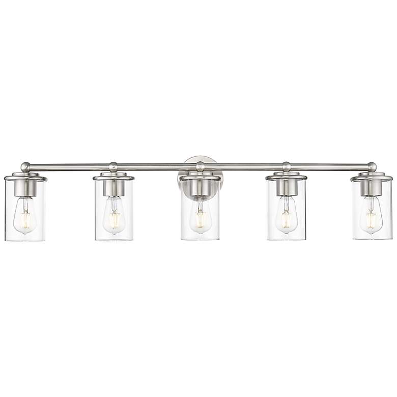 Image 6 Thayer 39" Wide Brushed Nickel 5-Light Bath Light more views