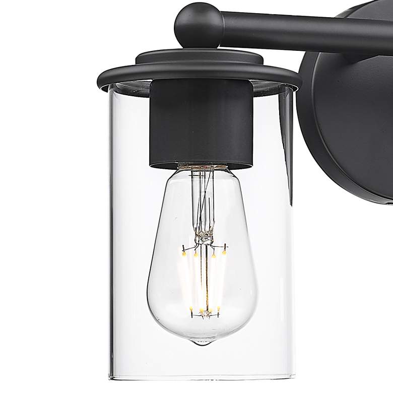 Image 4 Thayer 8 3/4" High Matte Black 2-Light Wall Sconce more views