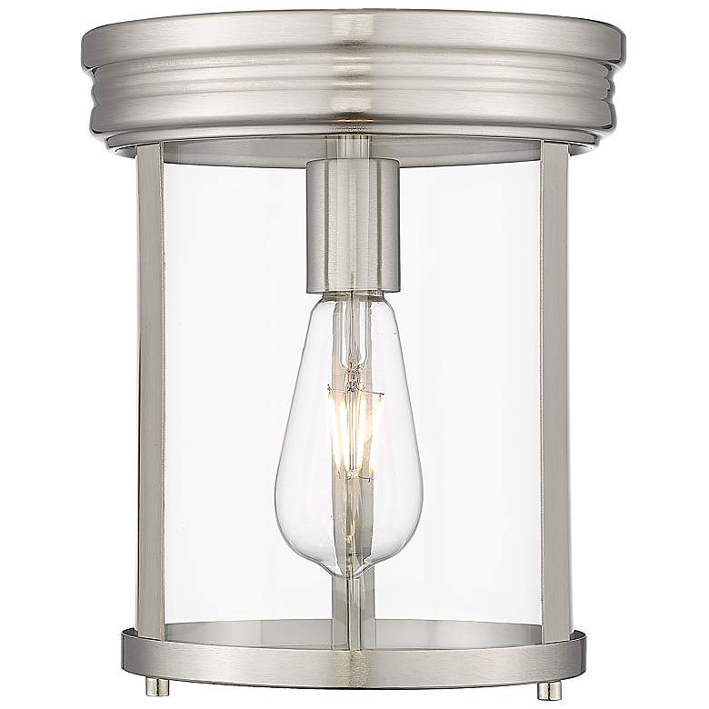 Image 1 Thayer by Z-Lite Brushed Nickel 1 Light Flush Mount