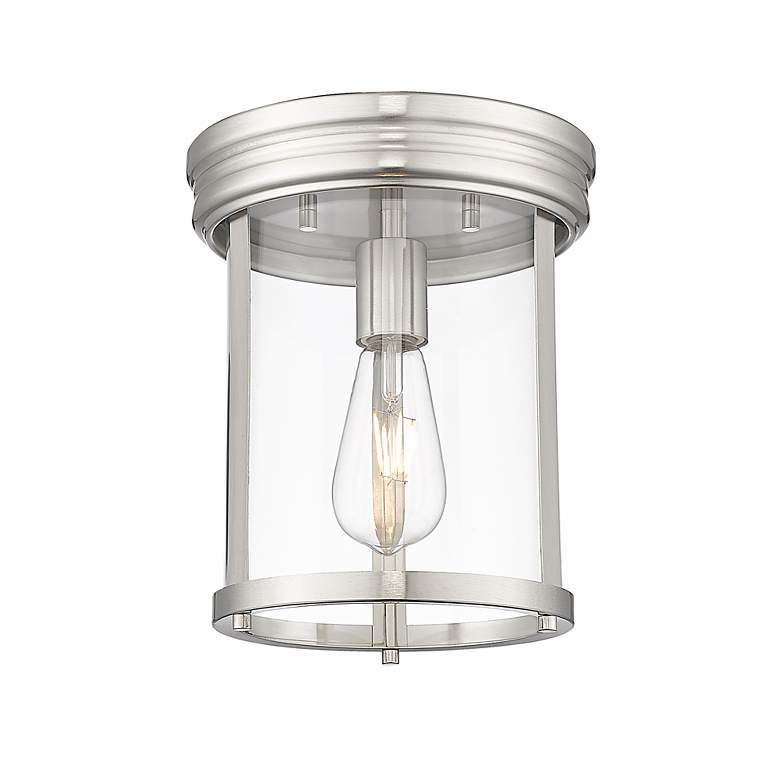Image 4 Thayer by Z-Lite Brushed Nickel 1 Light Flush Mount more views