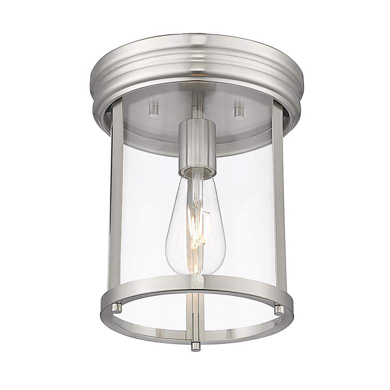 Image 5 Thayer by Z-Lite Brushed Nickel 1 Light Flush Mount more views