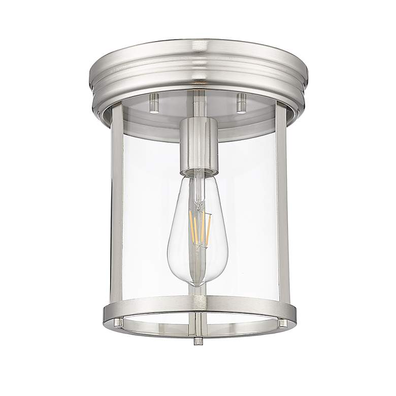 Image 7 Thayer by Z-Lite Brushed Nickel 1 Light Flush Mount more views