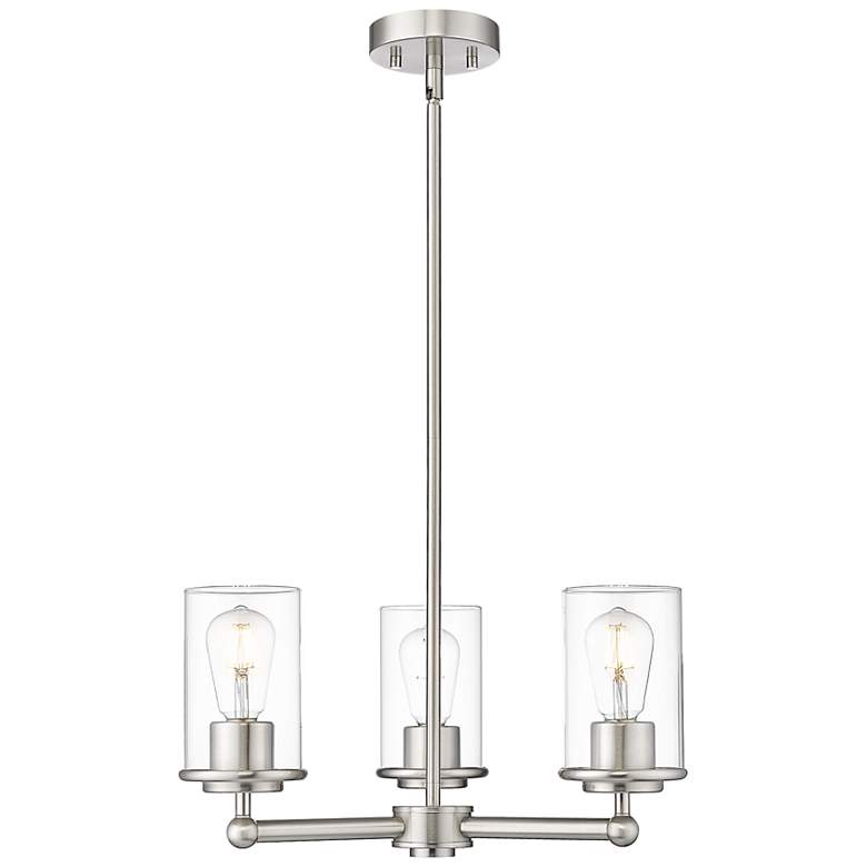 Image 2 Thayer by Z-Lite Brushed Nickel 3 Light Chandelier
