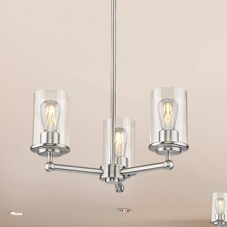 Image 1 Thayer by Z-Lite Brushed Nickel 3 Light Chandelier