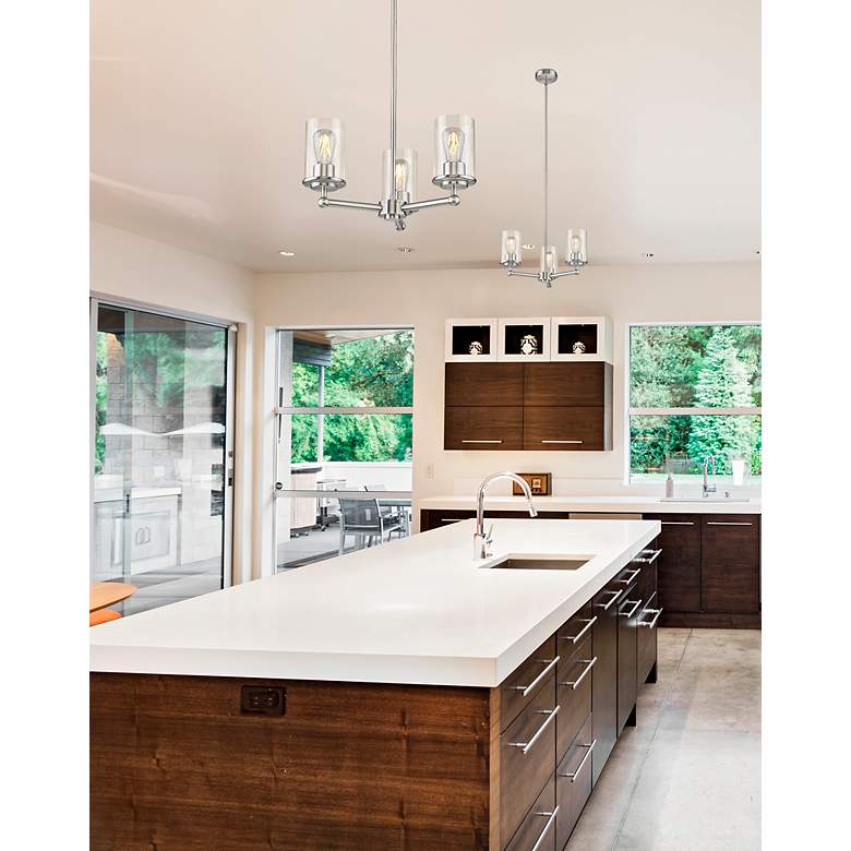 Image 4 Thayer by Z-Lite Brushed Nickel 3 Light Chandelier more views
