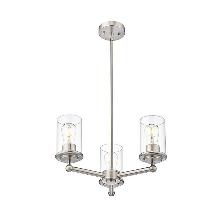 Image 7 Thayer by Z-Lite Brushed Nickel 3 Light Chandelier more views