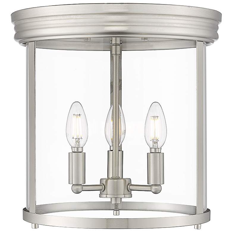 Image 3 Thayer by Z-Lite Brushed Nickel 3 Light Flush Mount