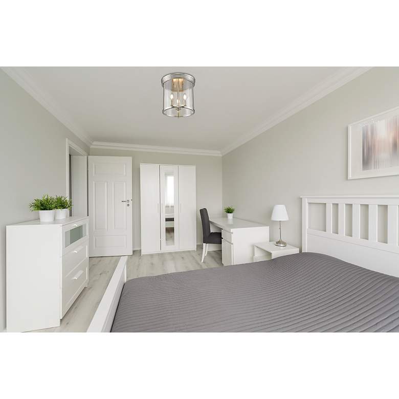Image 5 Thayer by Z-Lite Brushed Nickel 3 Light Flush Mount more views