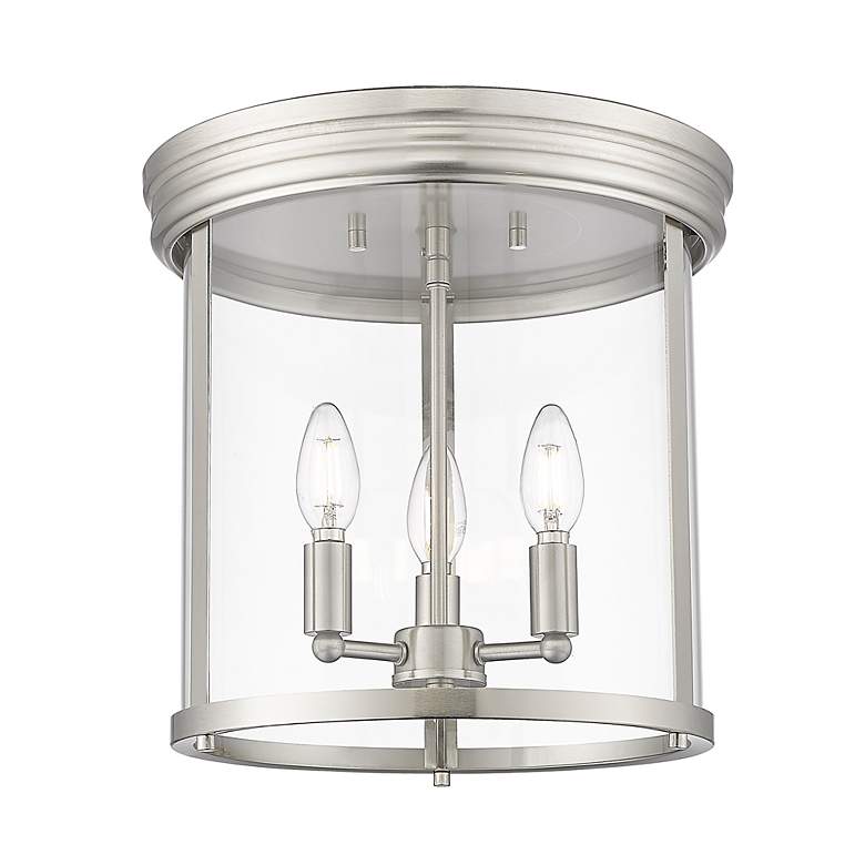 Image 6 Thayer by Z-Lite Brushed Nickel 3 Light Flush Mount more views