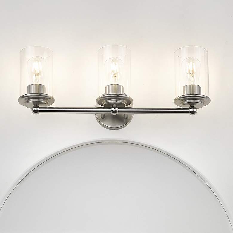Image 1 Thayer by Z-Lite Brushed Nickel 3 Light Vanity