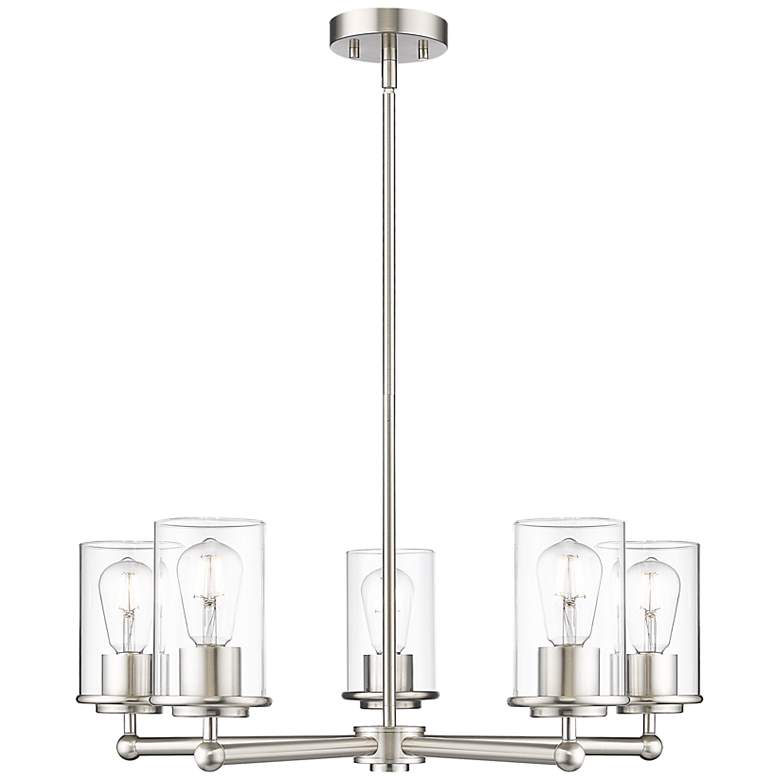 Image 2 Thayer by Z-Lite Brushed Nickel 5 Light Chandelier
