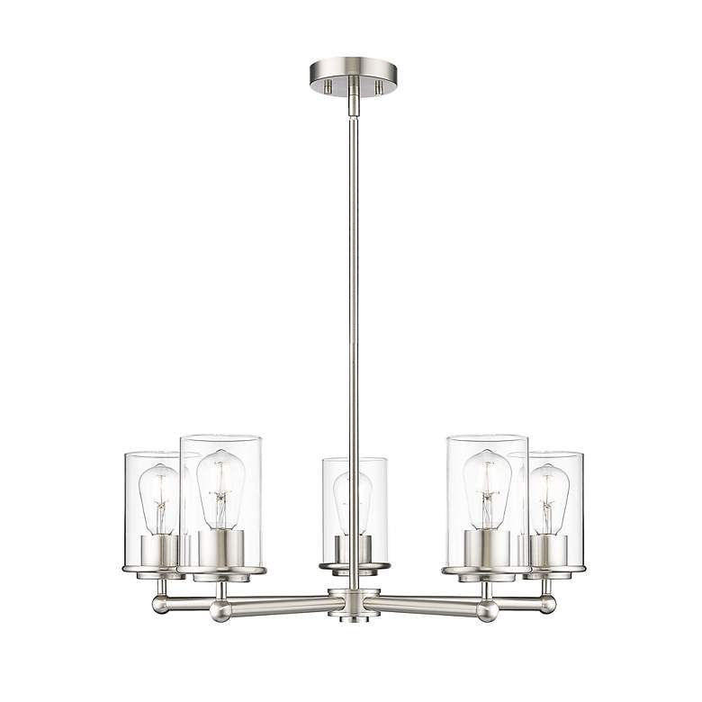 Image 3 Thayer by Z-Lite Brushed Nickel 5 Light Chandelier more views