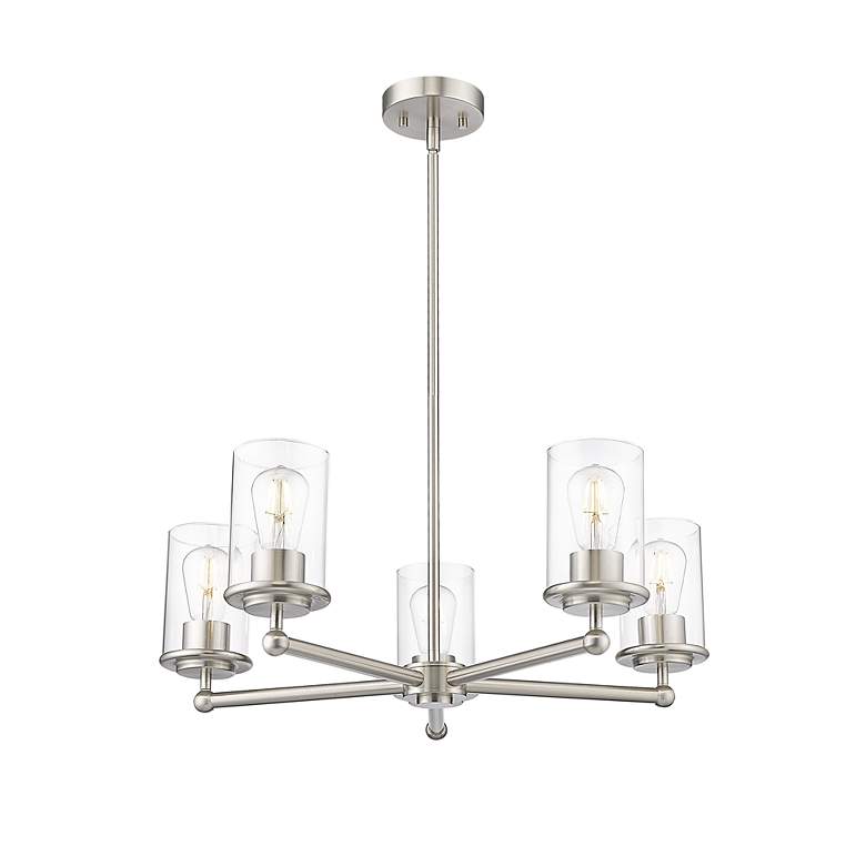 Image 6 Thayer by Z-Lite Brushed Nickel 5 Light Chandelier more views