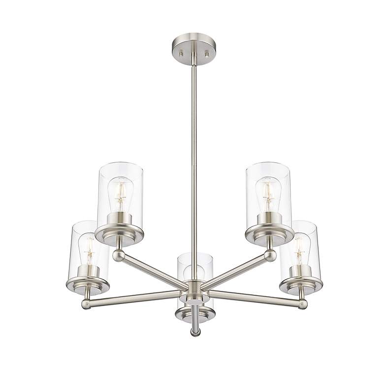 Image 7 Thayer by Z-Lite Brushed Nickel 5 Light Chandelier more views