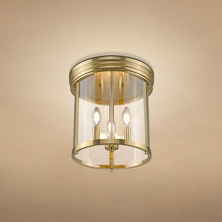 Image 1 Thayer by Z-Lite Luxe Gold 3 Light Flush Mount