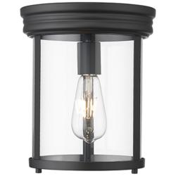 Thayer by Z-Lite Matte Black 1 Light Flush Mount