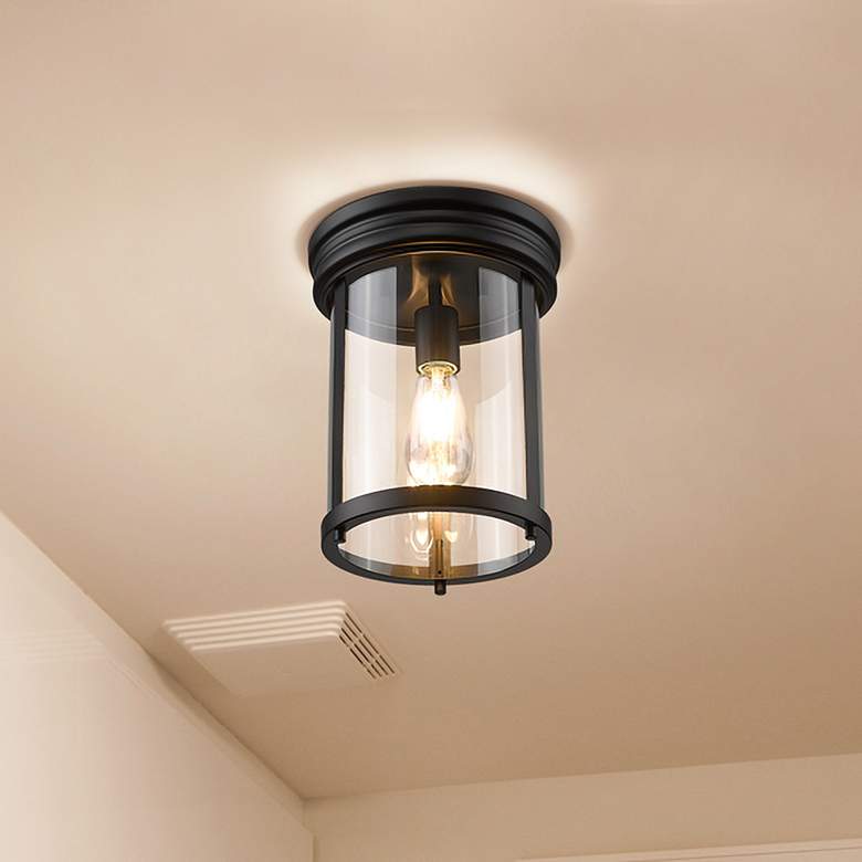 Image 1 Thayer by Z-Lite Matte Black 1 Light Flush Mount