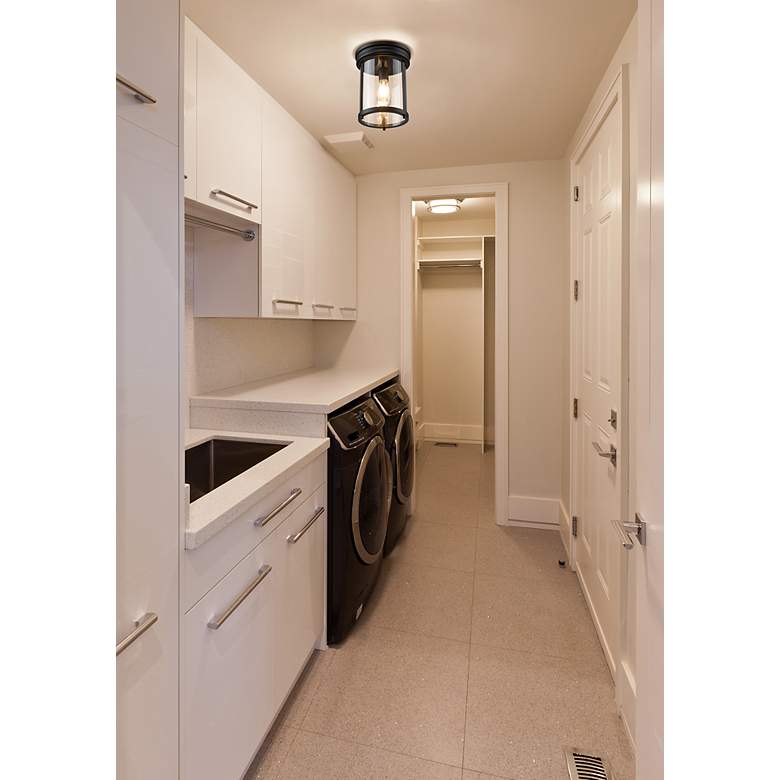 Image 4 Thayer by Z-Lite Matte Black 1 Light Flush Mount more views