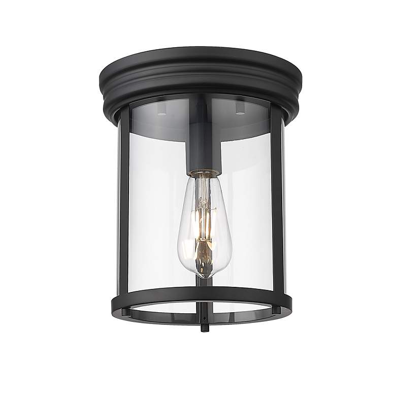 Image 5 Thayer by Z-Lite Matte Black 1 Light Flush Mount more views