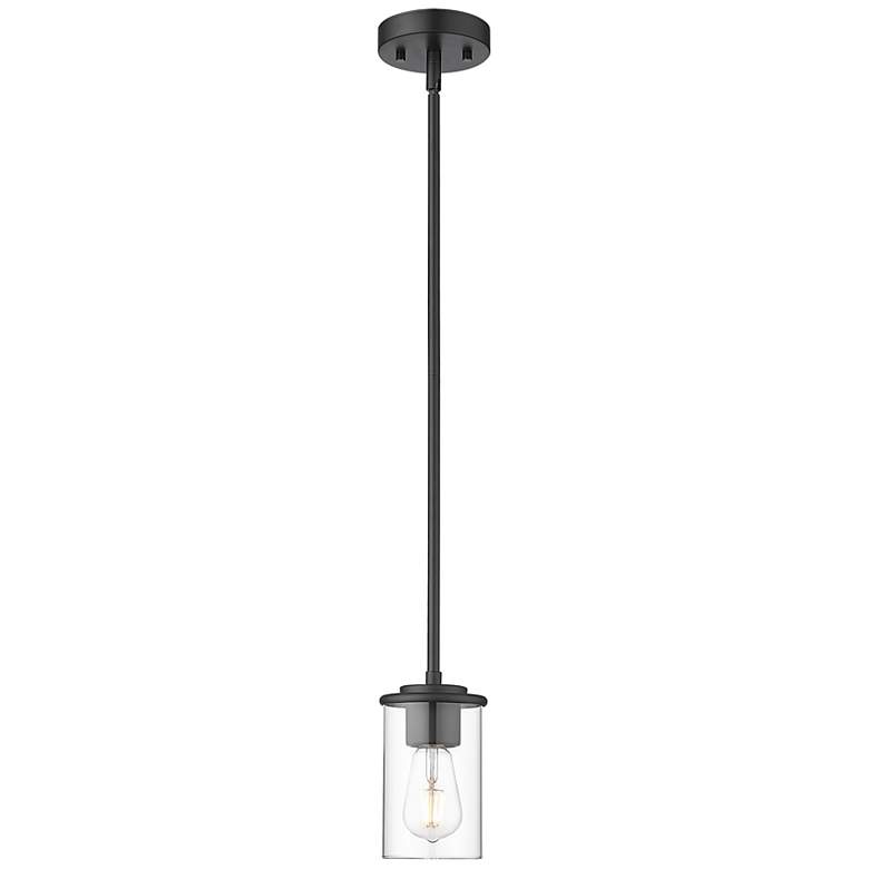 Image 1 Thayer by Z-Lite Matte Black 1 Light Pendant