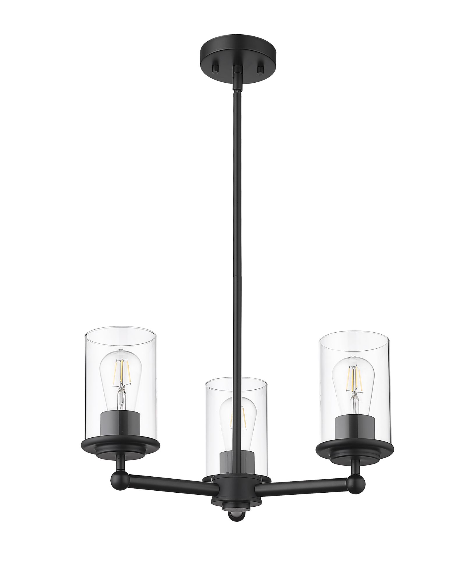 Thayer by Z-Lite Matte Black 3 Light Chandelier