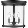 1_Thayer by Z-Lite Matte Black 3 Light Flush Mount