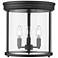 Thayer by Z-Lite Matte Black 3 Light Flush Mount