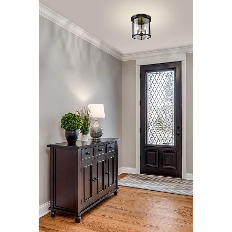 Image 3 Thayer by Z-Lite Matte Black 3 Light Flush Mount more views
