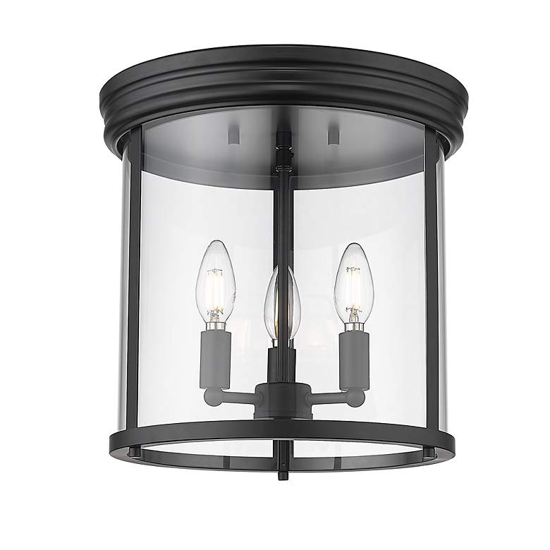 Image 4 Thayer by Z-Lite Matte Black 3 Light Flush Mount more views
