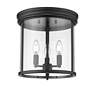 4_Thayer by Z-Lite Matte Black 3 Light Flush Mount more views