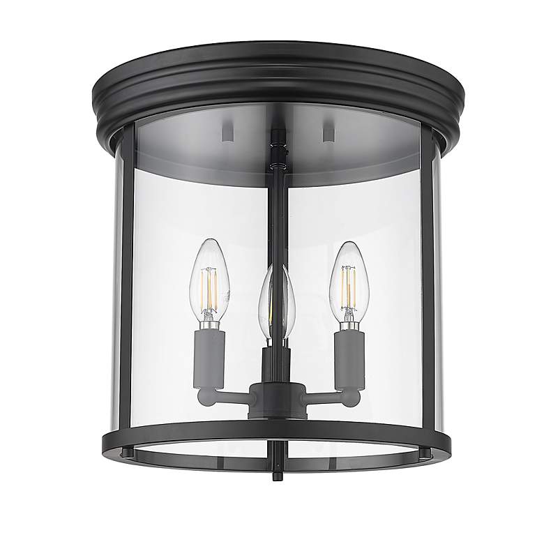 Image 7 Thayer by Z-Lite Matte Black 3 Light Flush Mount more views