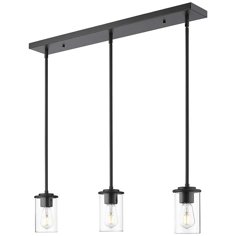 Image 3 Thayer by Z-Lite Matte Black 3 Light Pendant