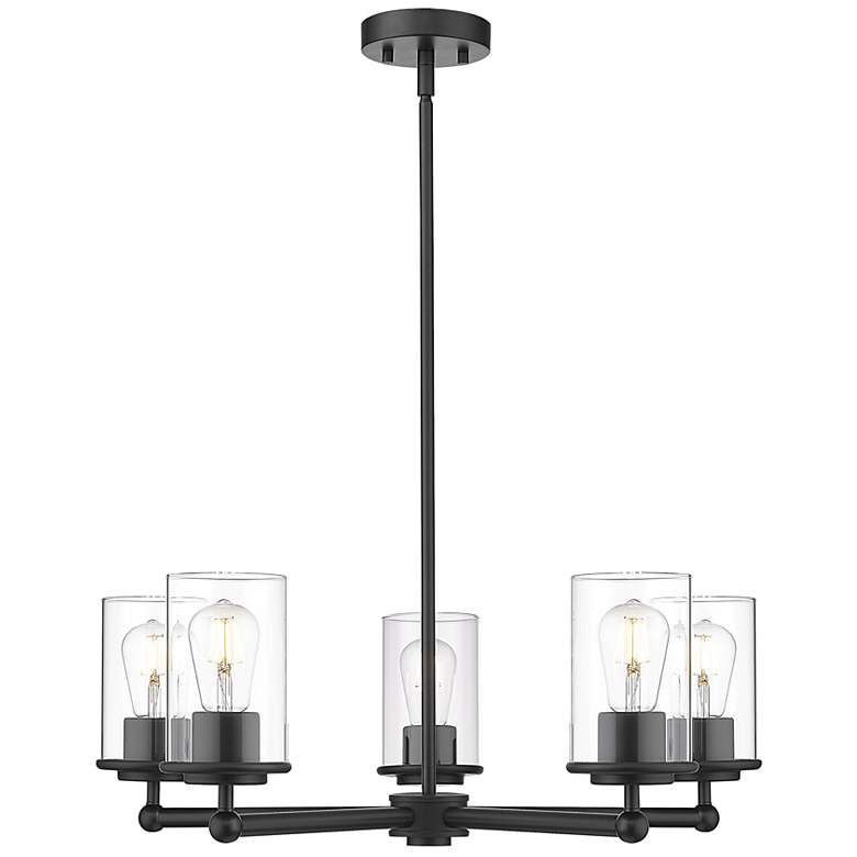 Image 2 Thayer by Z-Lite Matte Black 5 Light Chandelier