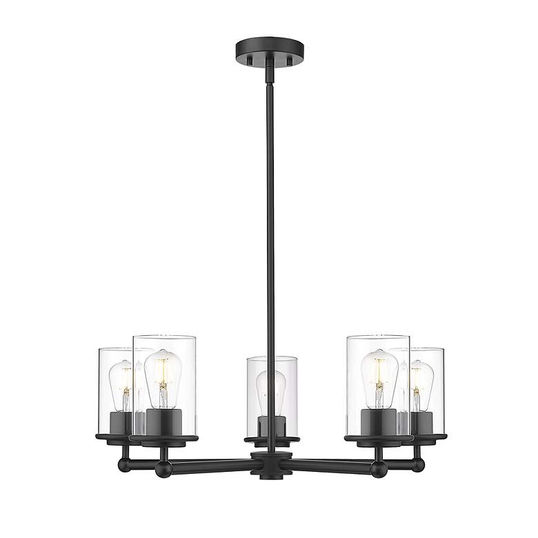 Image 3 Thayer by Z-Lite Matte Black 5 Light Chandelier more views