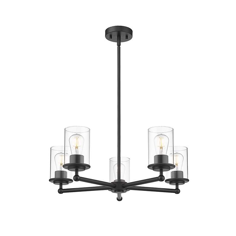 Image 6 Thayer by Z-Lite Matte Black 5 Light Chandelier more views