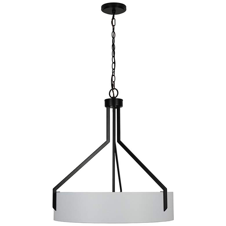 Image 2 Thayne 24" Wide 5-Light Black Drum Pendant more views
