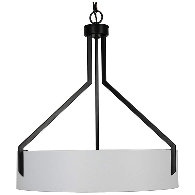 Image 5 Thayne 24" Wide 5-Light Black Drum Pendant more views