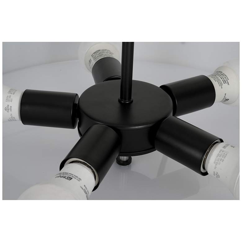 Image 7 Thayne 24" Wide 5-Light Black Drum Pendant more views
