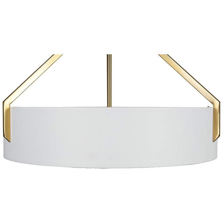 Image 6 Thayne 24" Wide 5-Light Brushed Gold Drum Pendant more views