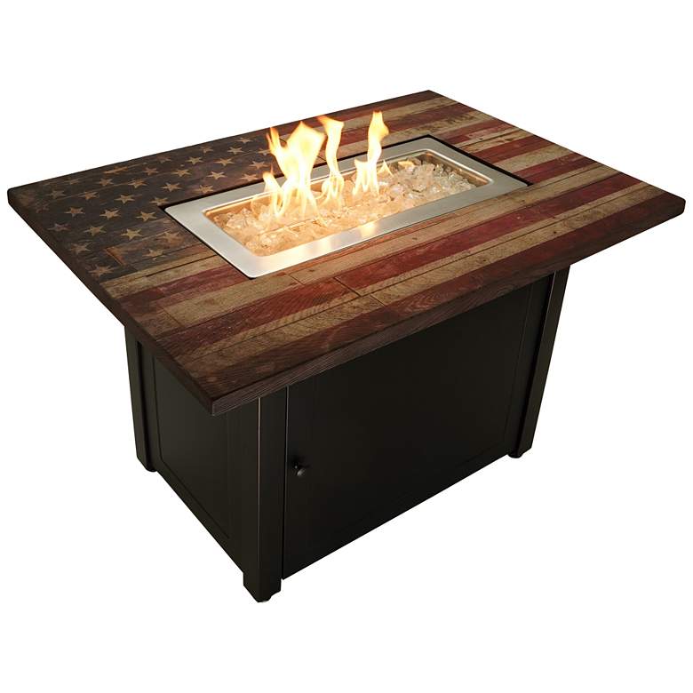 Image 2 The Americana 40"W Oil-Rubbed Bronze Gas Outdoor Fire Pit