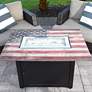 The Americana 40"W Oil-Rubbed Bronze Gas Outdoor Fire Pit